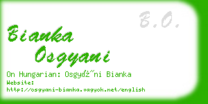 bianka osgyani business card